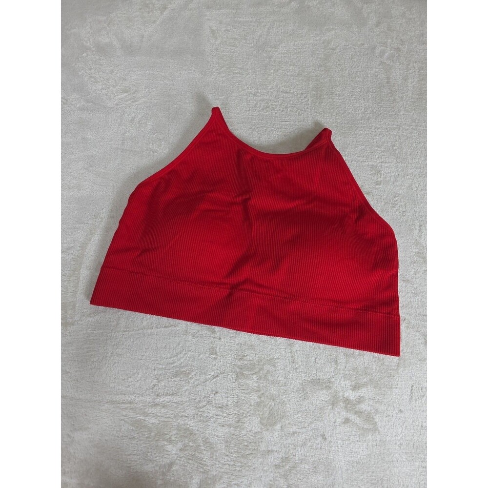 Torrid Bralette 2 Red Bra Ribbed Racerback Seamless Lightly Lined Plus Sewn Cups